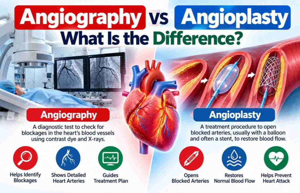Angiography vs Angioplasty