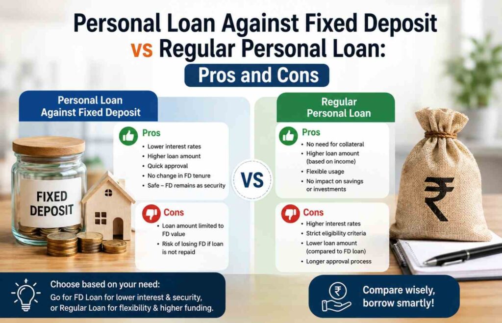Personal Loan Against Fixed Deposit vs Regular Personal Loan Pros and Cons